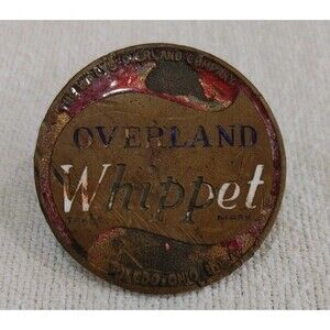 Rare 1926-1928 Overland Whippet Willys Ohio Car Radiator Automotive Emblem Badge